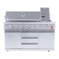 6-Burner Freestanding Gas Grill with Infrared Back Burner