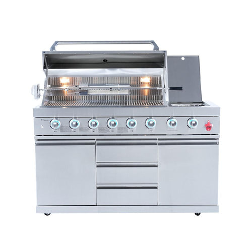 6-Burner Freestanding Gas Grill with Infrared Back Burner