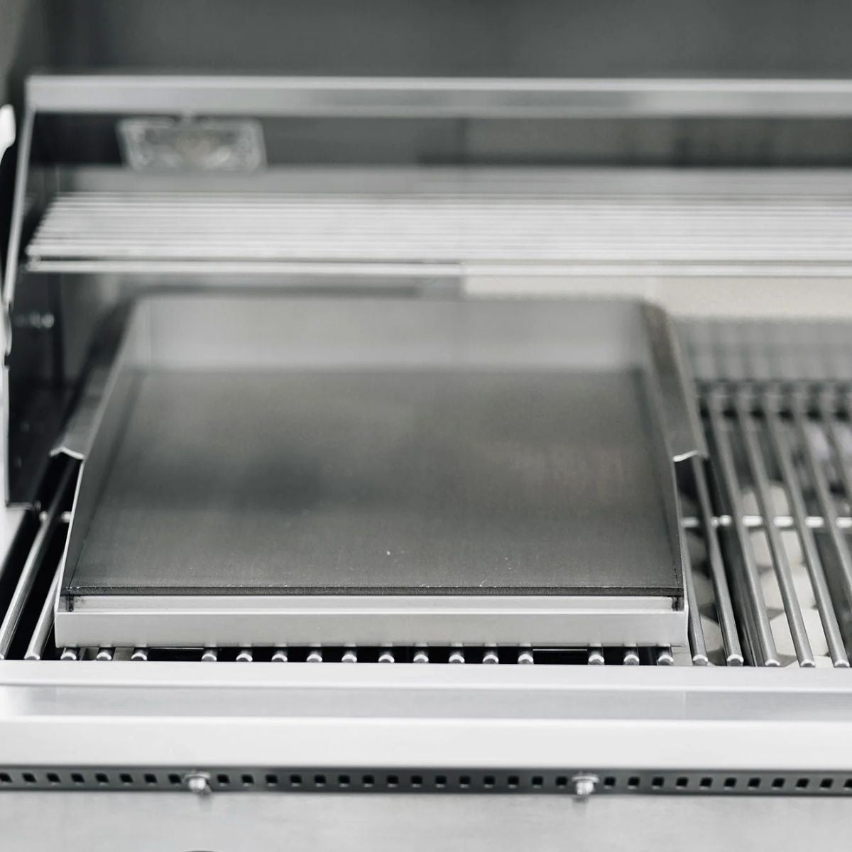 AMG griddle plate on the griller