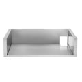 Metallic rectangular liner on a white background