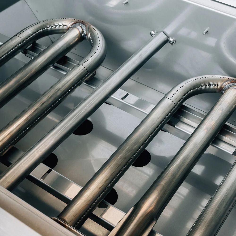 Metallic ladder on a reflective surface