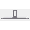 Gray plastic bracket on a white background