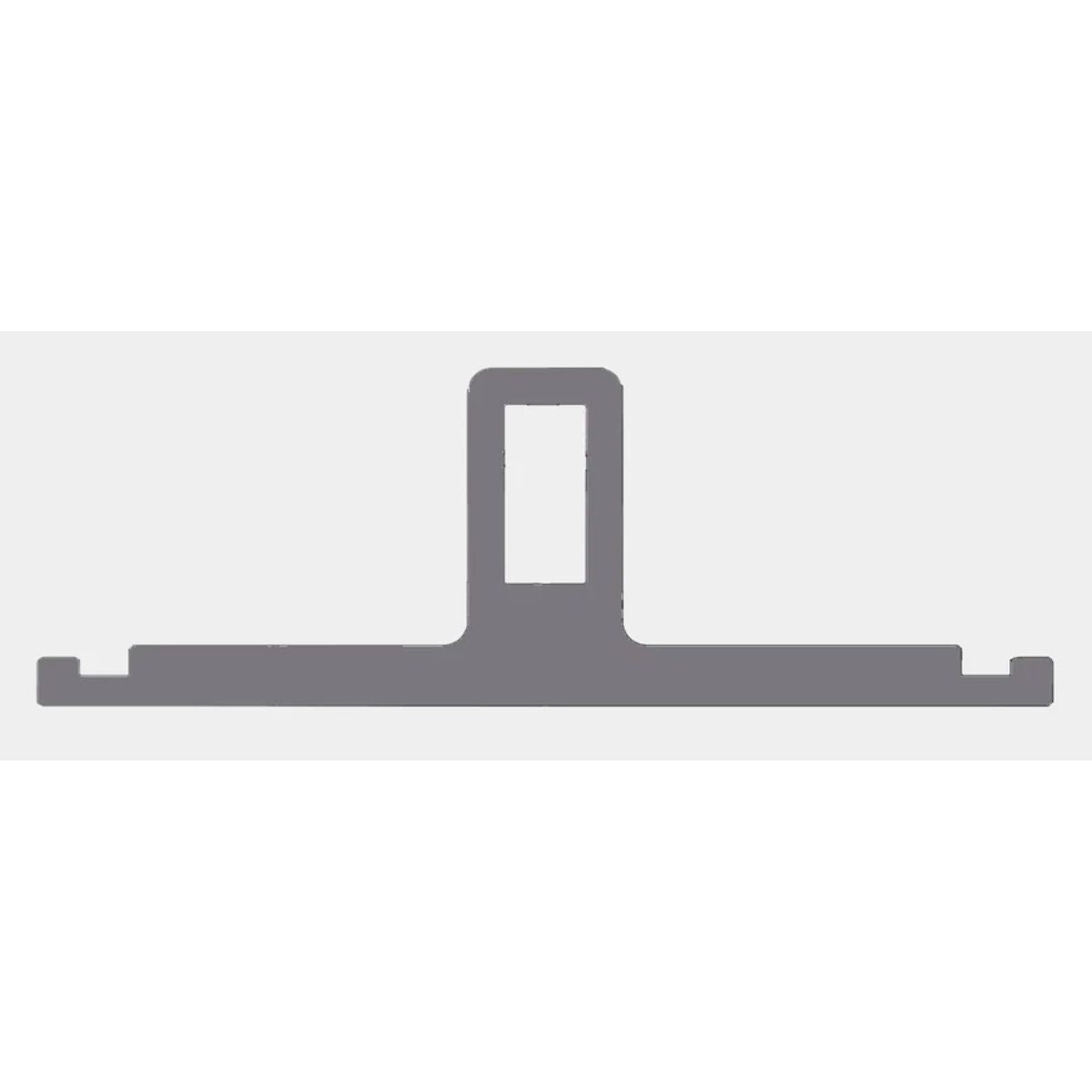 Gray plastic bracket on a white background