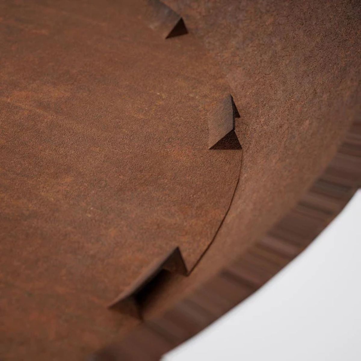 Close-up of a rusted metal gear